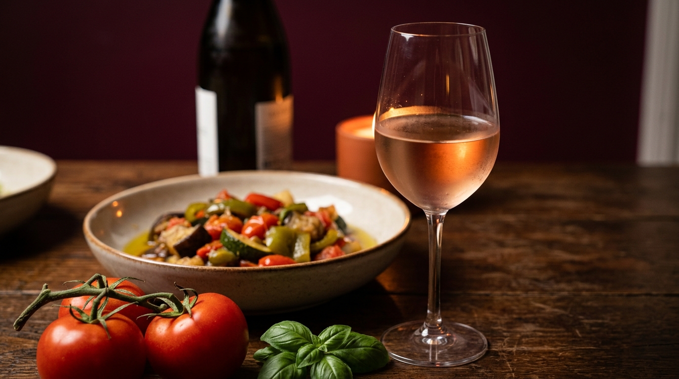 wine with ratatouille