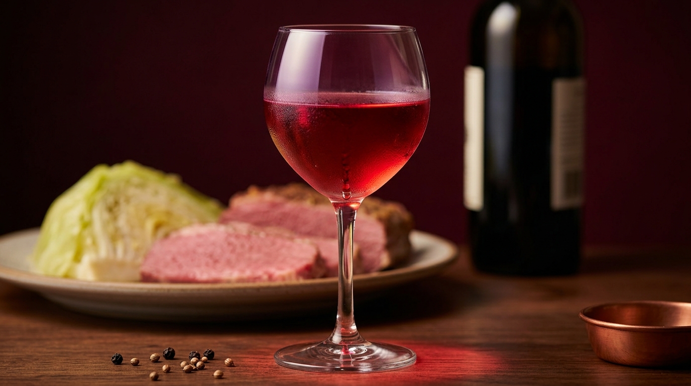 red wine with corned beef