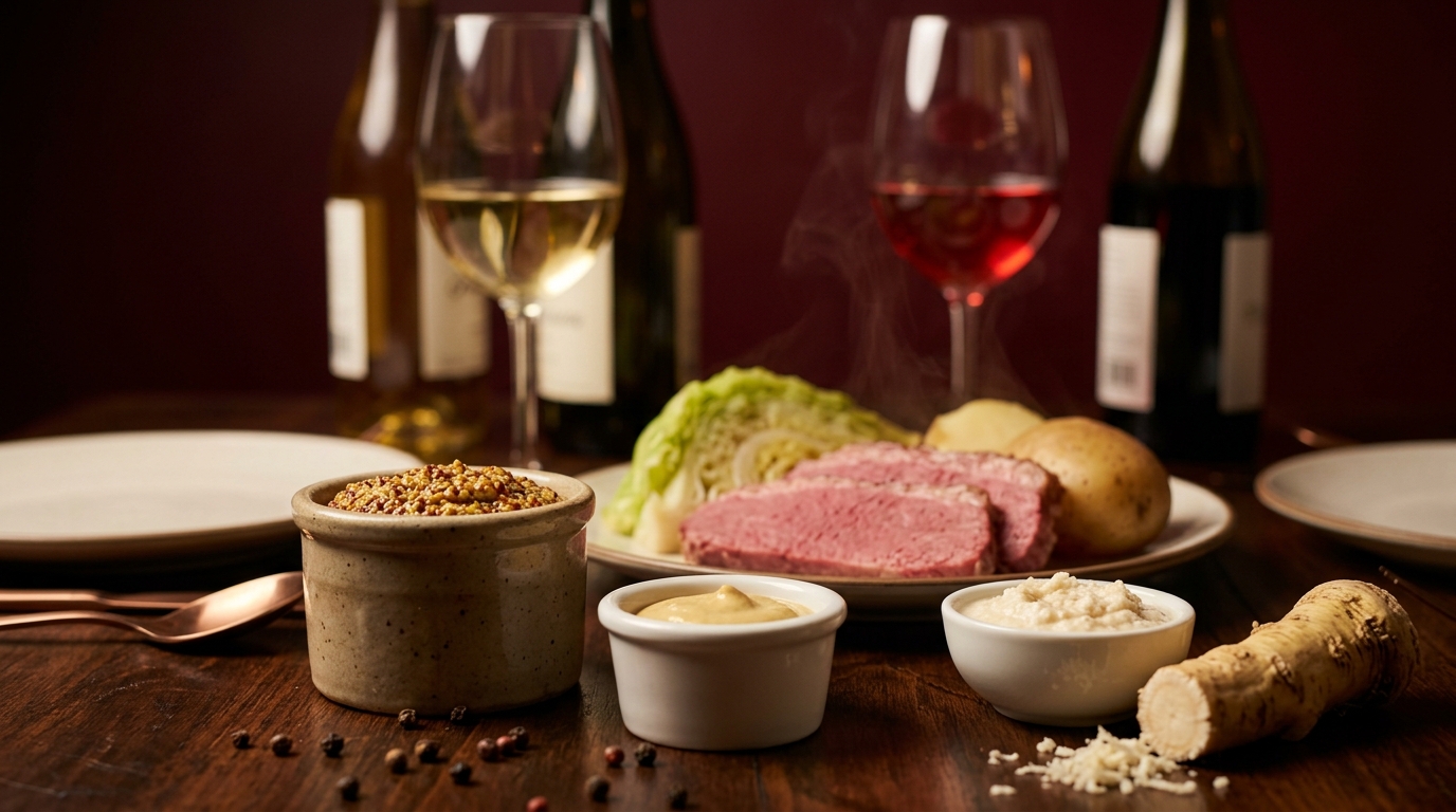 mustard and horseradish wine pairing