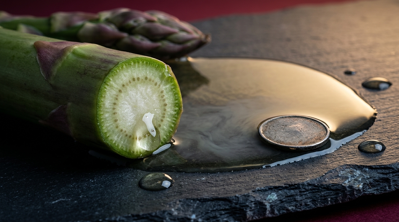 asparagus metallic taste wine