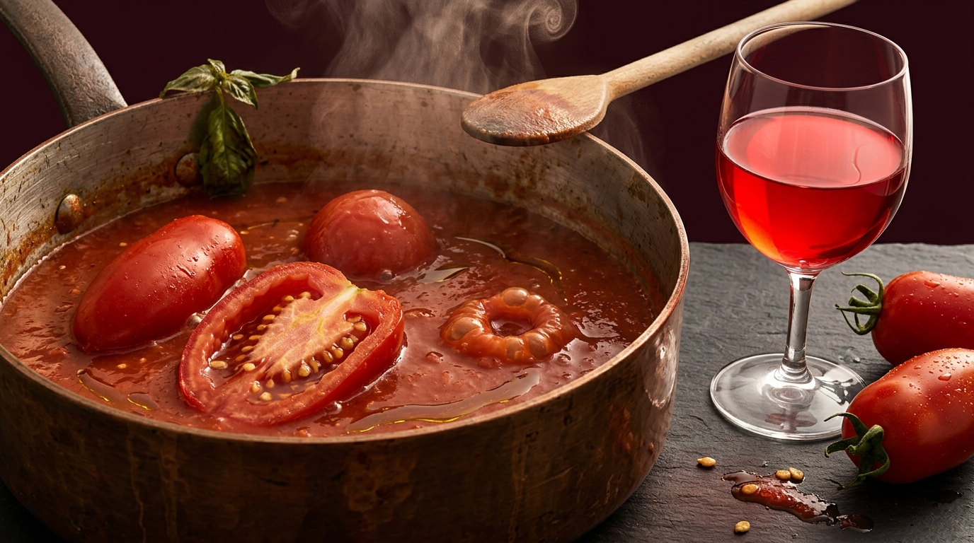 tomato sauce wine acidity