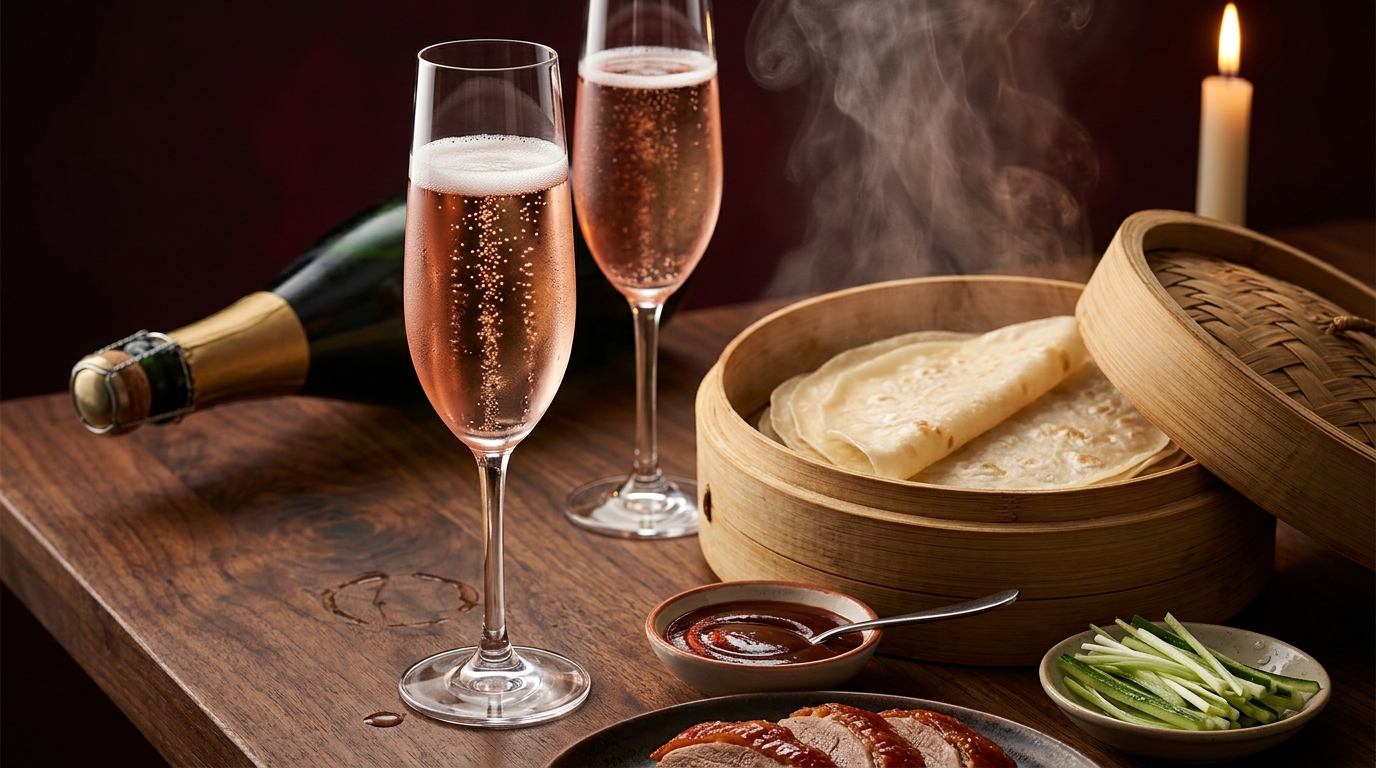 sparkling wine peking duck
