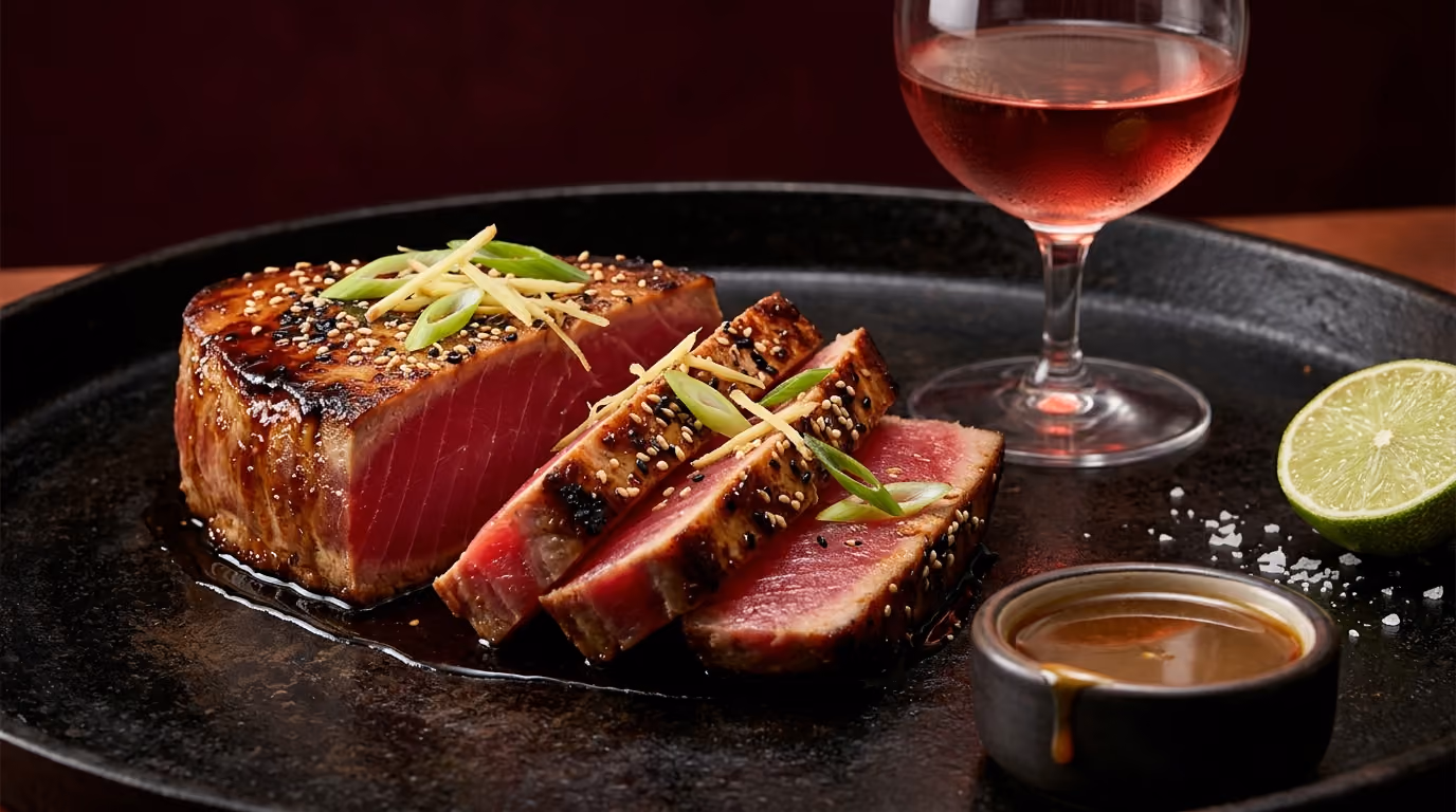 Best Wine for Seared Tuna and a Soy Glaze