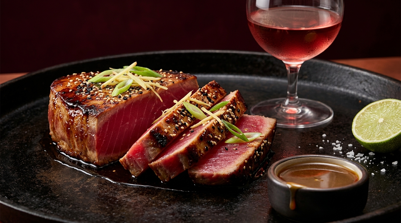 Best Wine for Seared Tuna and a Soy Glaze
