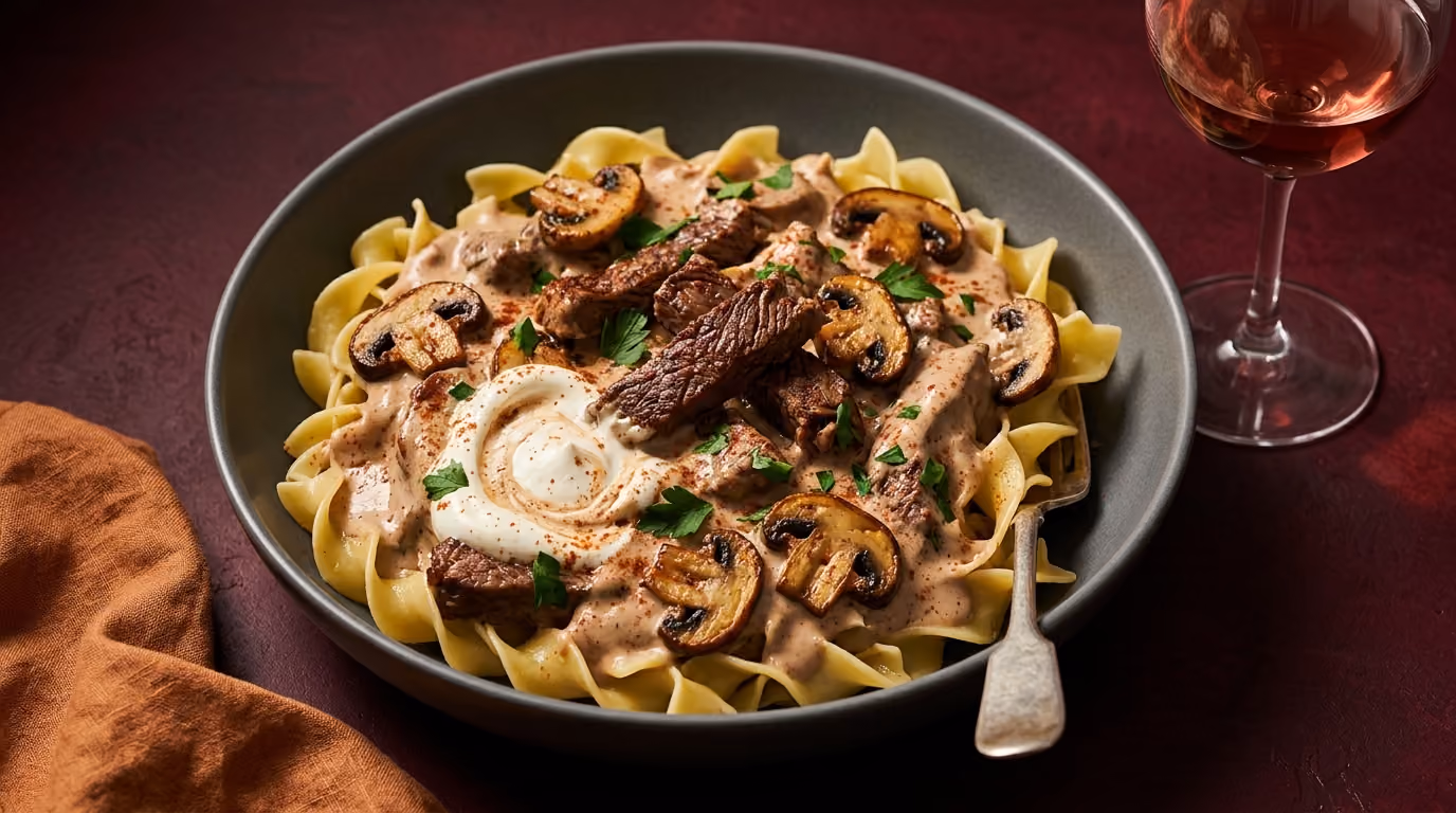 Best Wine for Beef Stroganoff and Mushroom Sauce