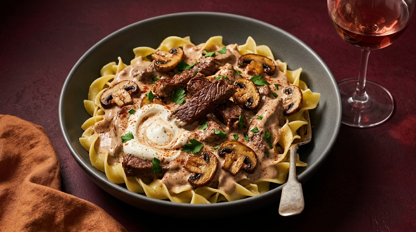Best Wine for Beef Stroganoff and Mushroom Sauce