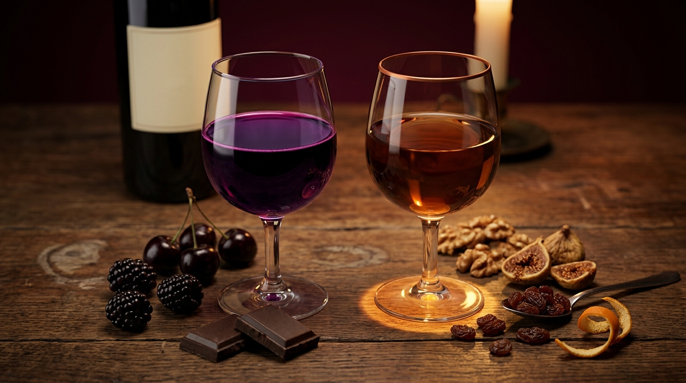 Ruby versus Tawny Port comparison