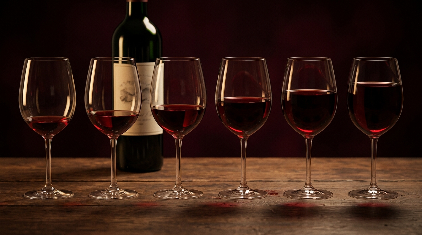 wine pour sizes compared side by side