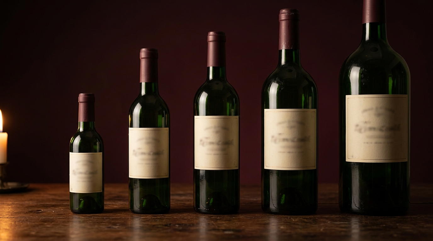 wine bottle sizes from split to magnum