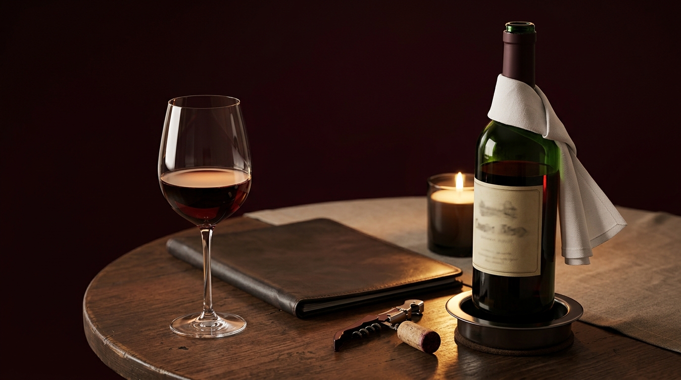 choosing a bottle or wine by the glass at a restaurant