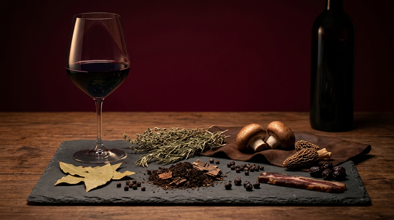 savory red wine character