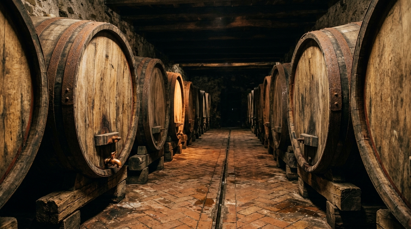 Barolo aging cellar