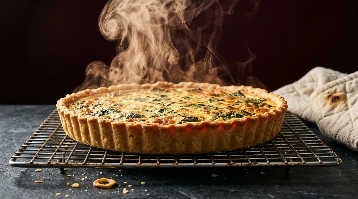 quiche served warm