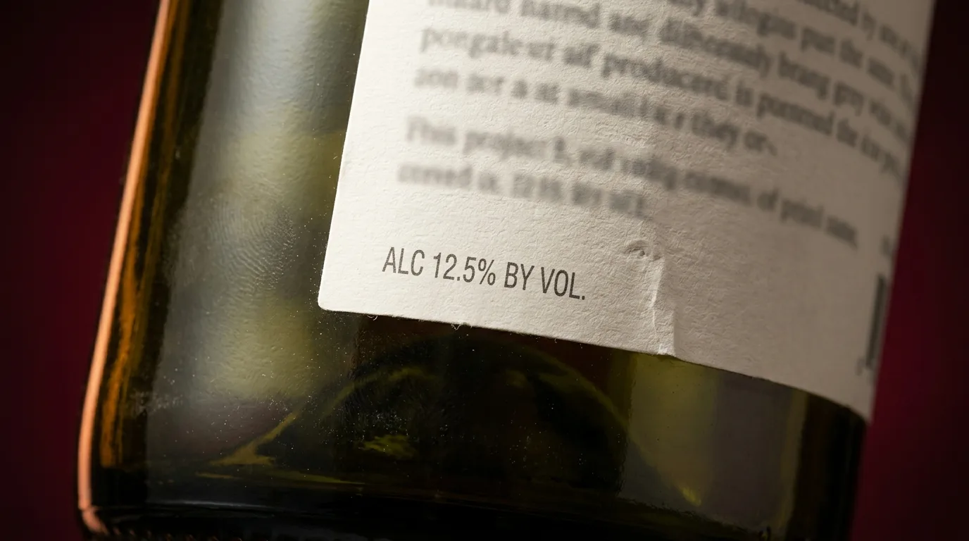 light red wine alcohol label