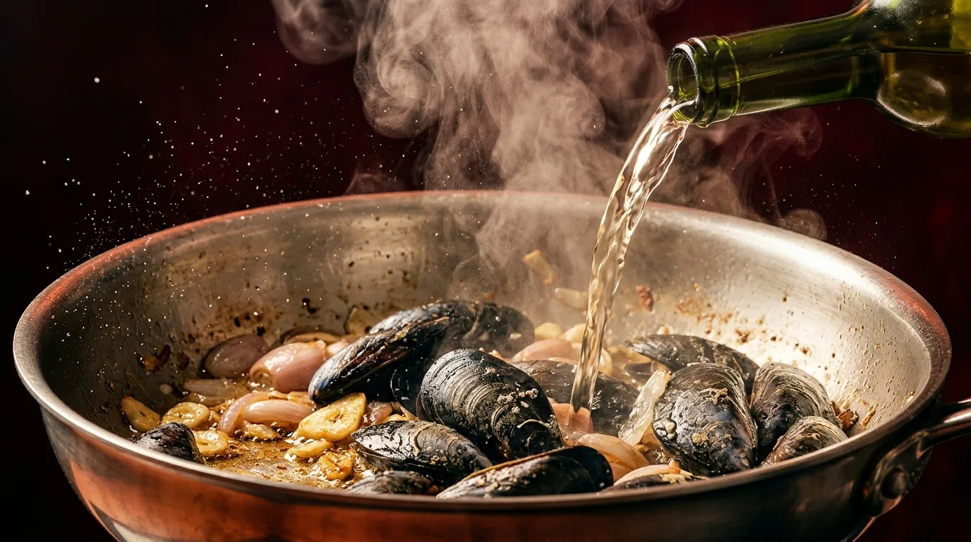 wine to cook mussels in