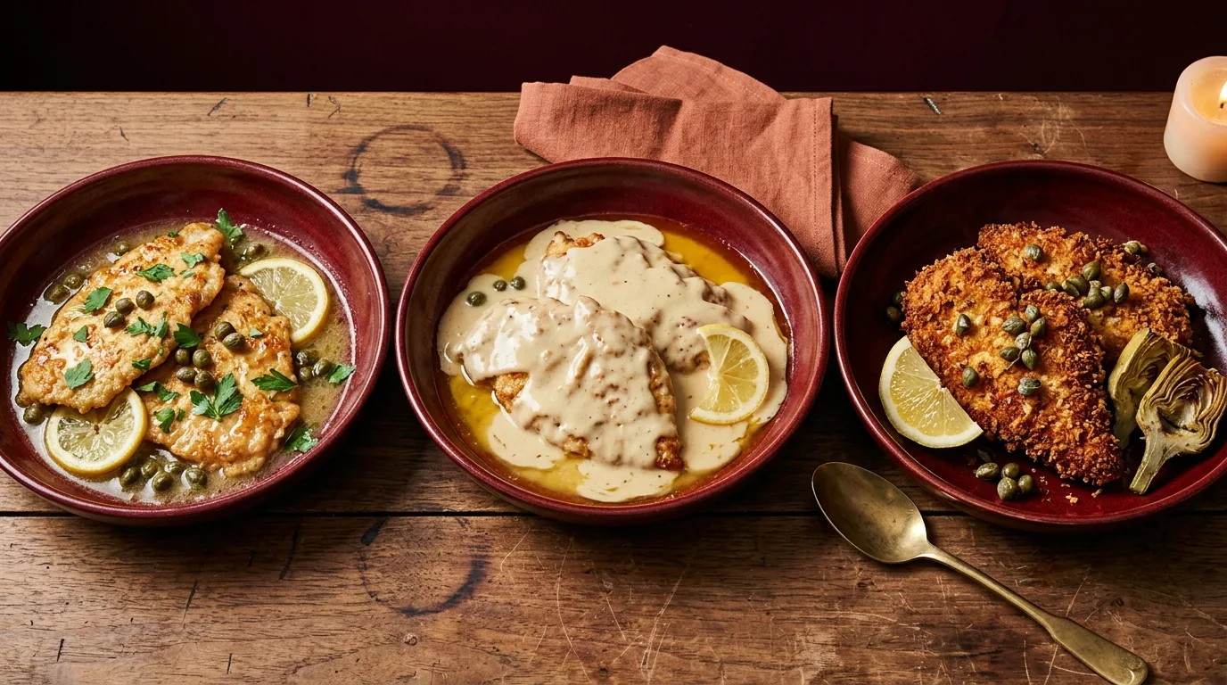 chicken piccata variations wine pairing