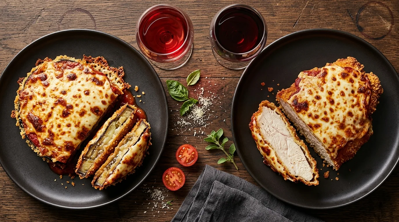 eggplant parmesan vs chicken parmesan wine