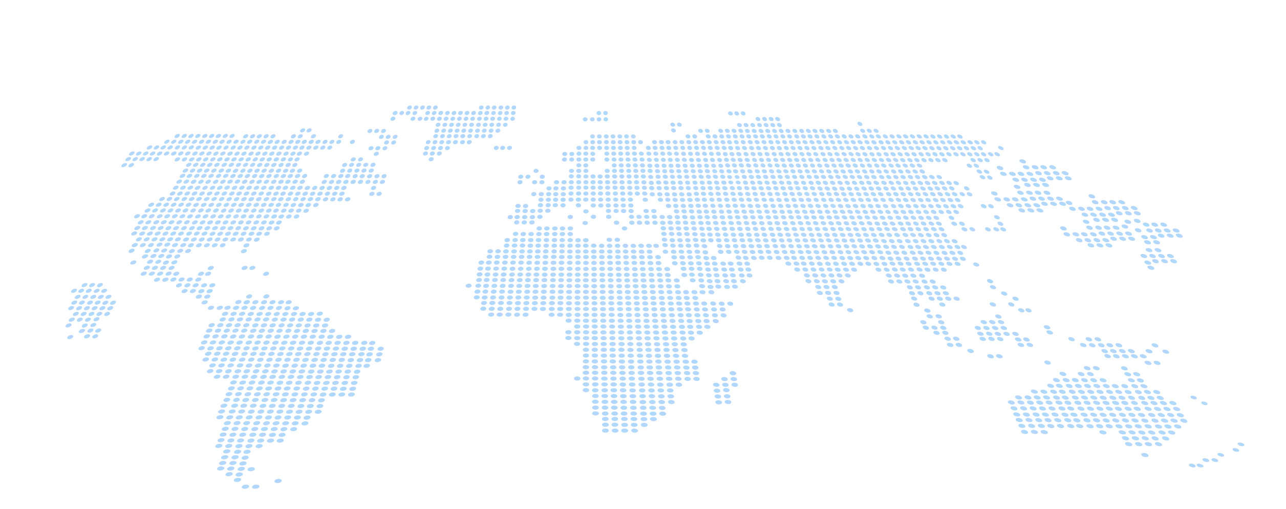 Pixel art style world map showing continents and major landmasses in light blue on a black background.