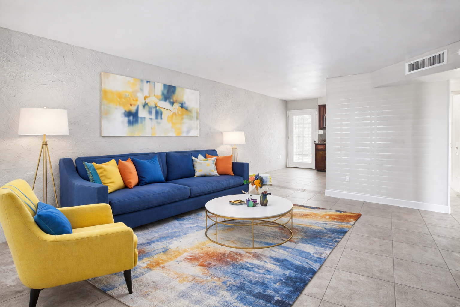 living room with furniture