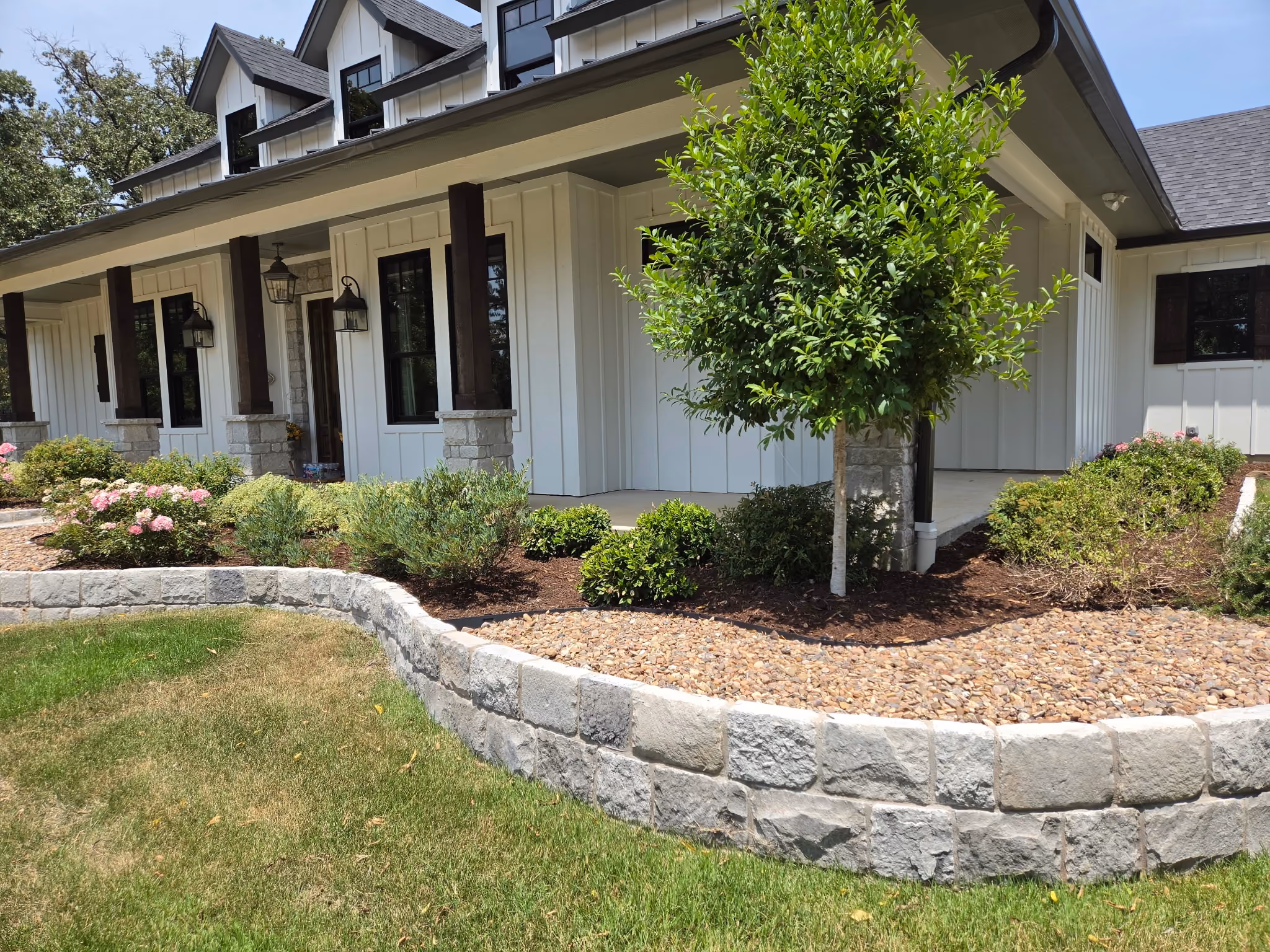Custom residential landscape design and installation by Saddle Rock Land Co.