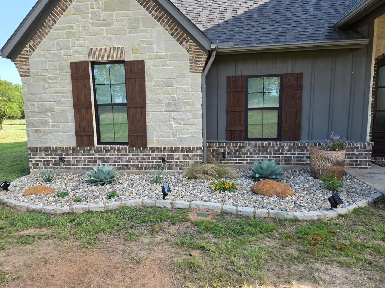 Front flower bed after Saddle Rock renovation