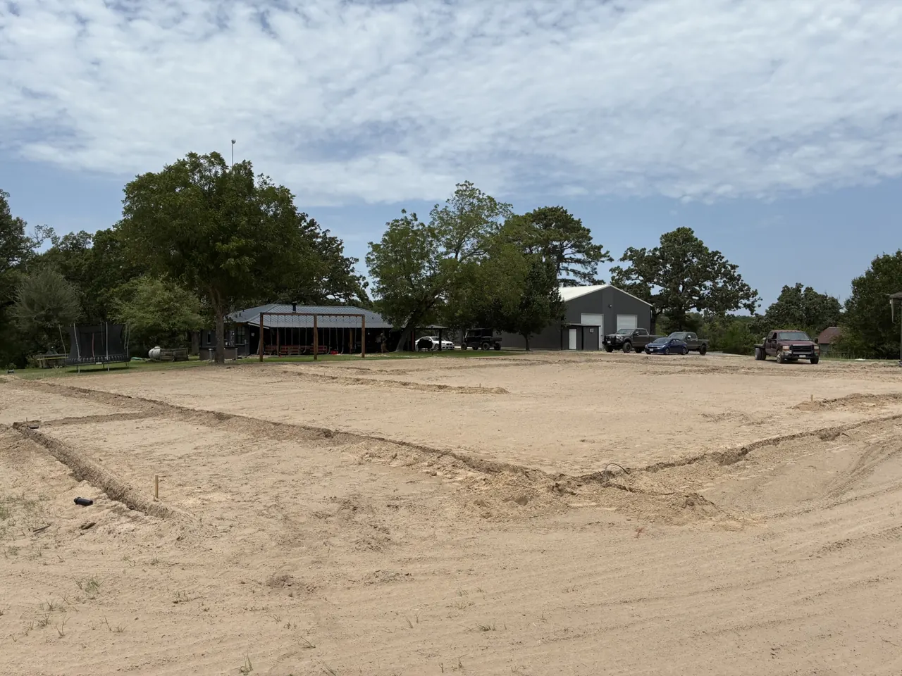 Irrigation trench layout during a nine-zone installation in Edgewood
