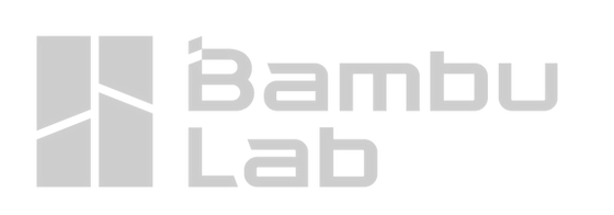 Bambu Lab company logo with geometric icon and stylized text.