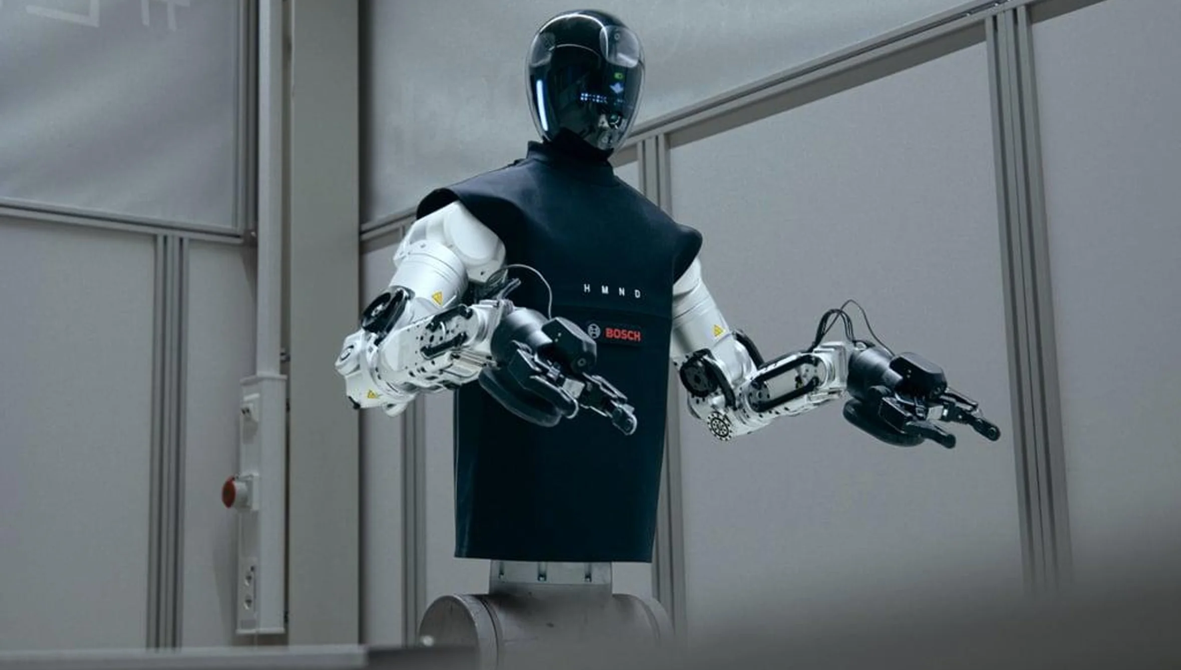 Humanoid HMND 01 completing an industrial logistics trial with Bosch