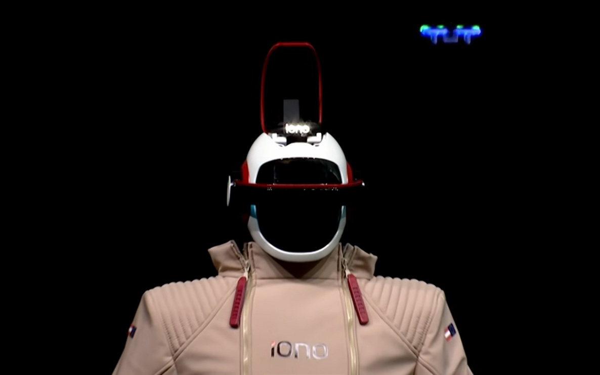 IONO with drone in head