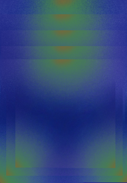 gradient blue with orange and green