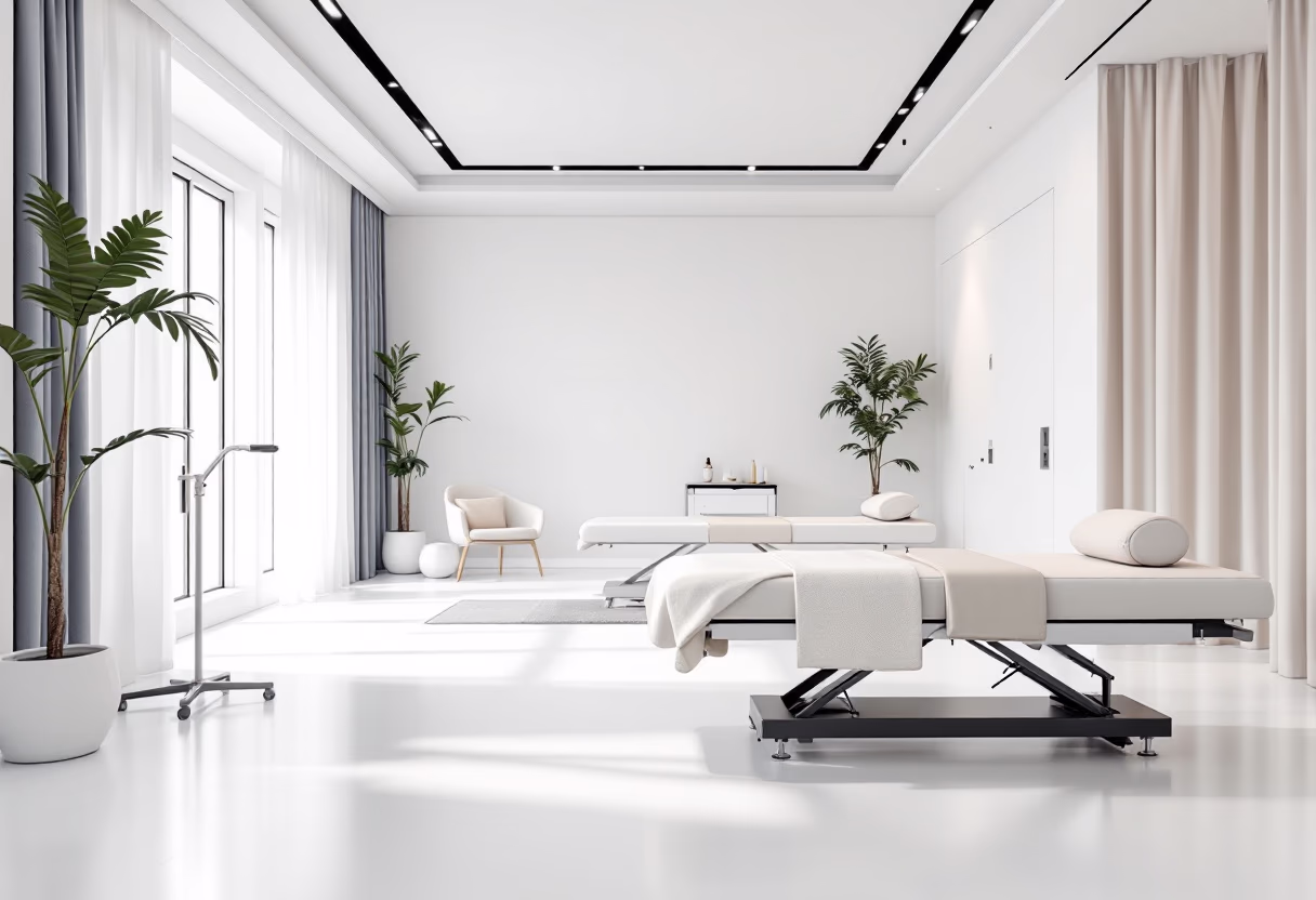 image of a treatment room for physical therapy in a medical clinic