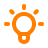 Orange light bulb icon representing ideas or innovation.