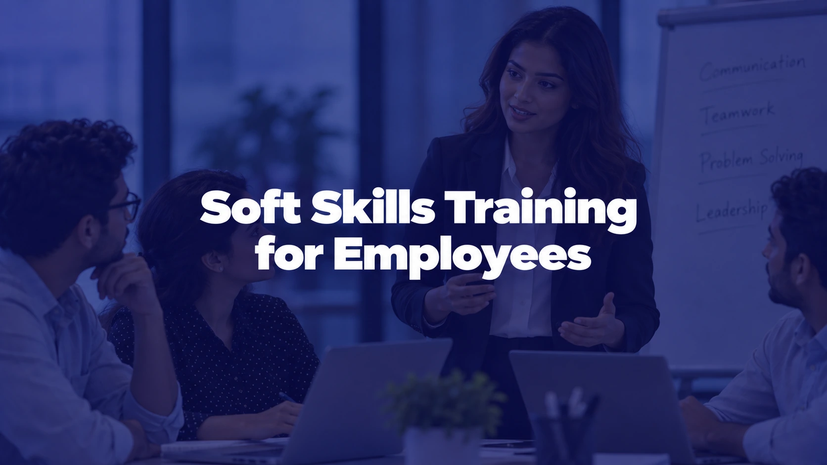 Soft skills training for employees course selection illustration