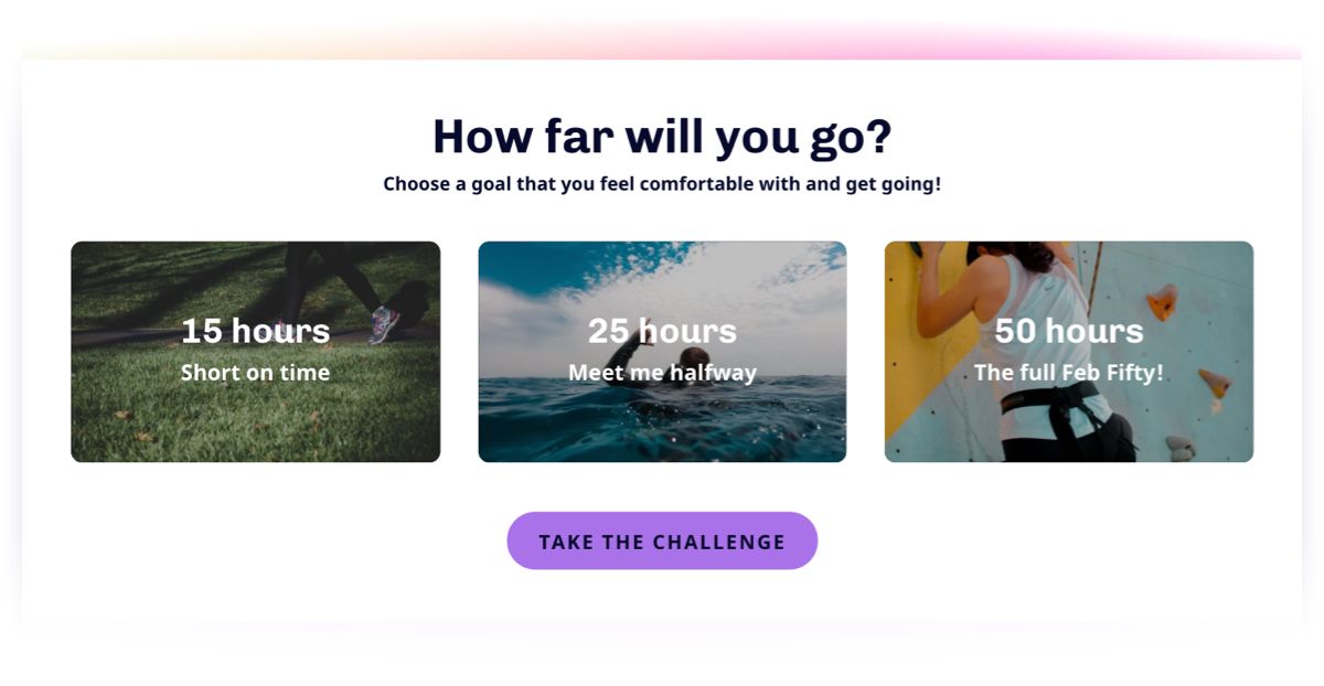 Activity Goals on our new Active Event template.