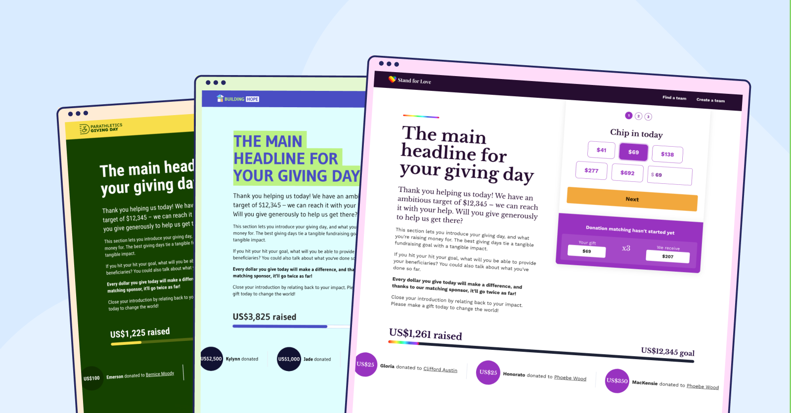 Giving Days made easy. Explore the new template!
