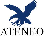 Blue eagle logo with the word 'ATENEO' below it.