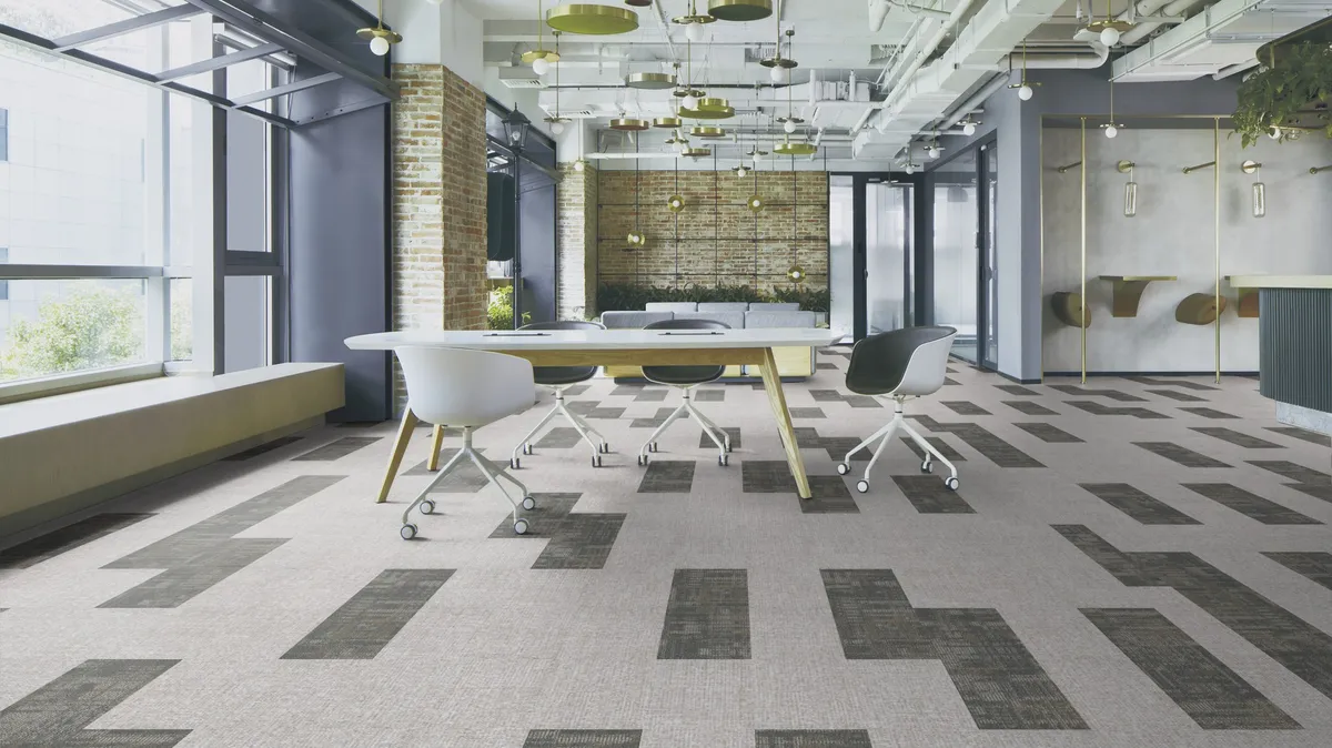 Milliken carpet tiles in an office