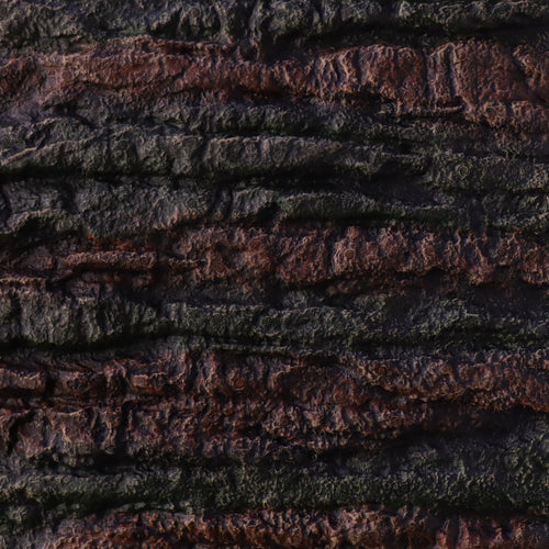 Close-up texture of dark brown and black tree bark with deep grooves and ridges.