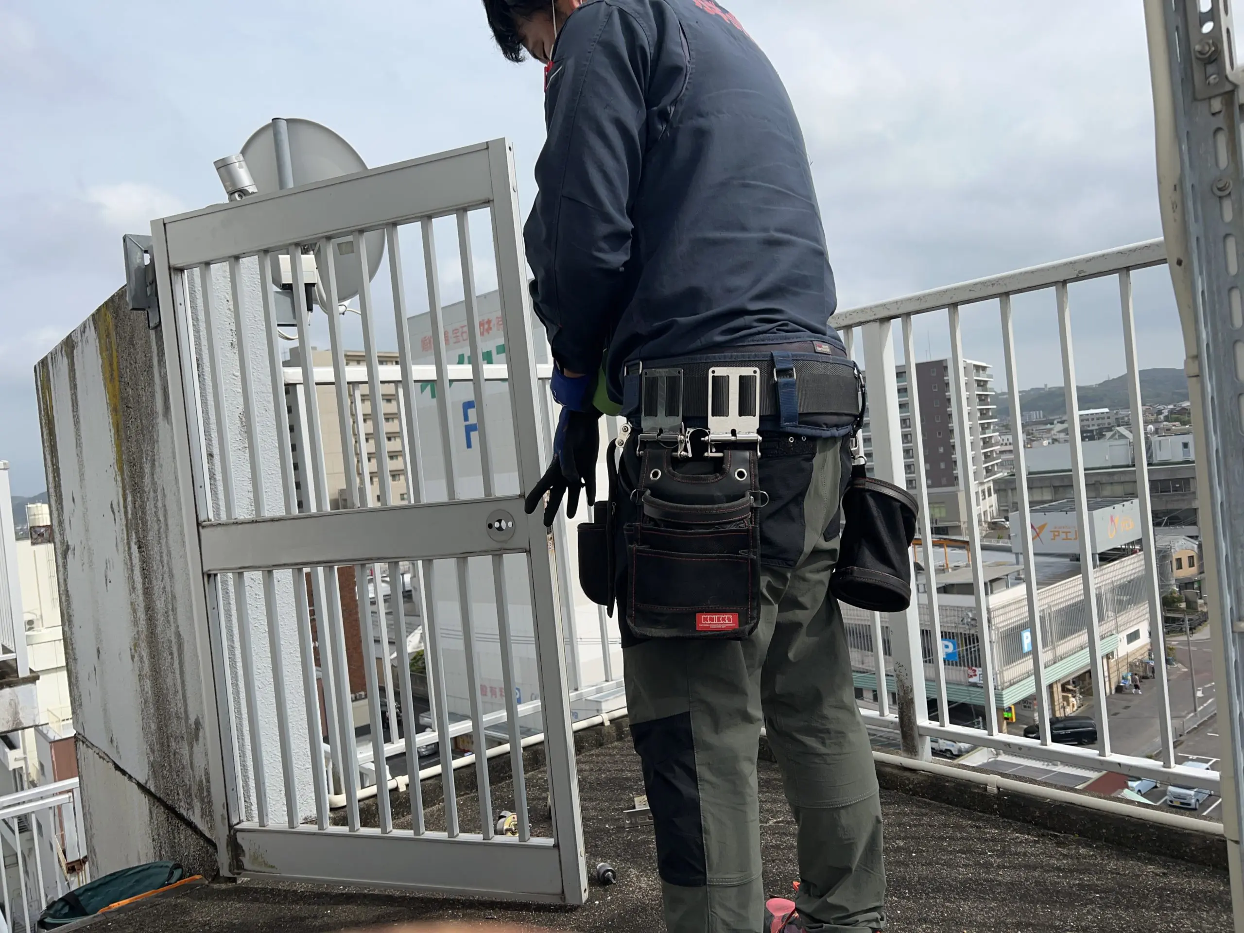 ビル屋上鍵の交換