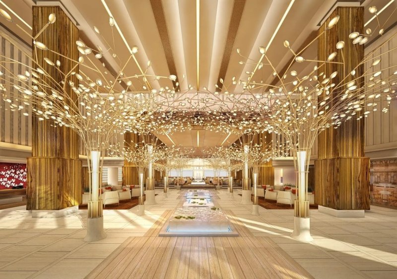 Mandarin Oriental hotel lobby interior design in Dubai
