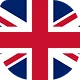 Circular icon of the United Kingdom flag featuring red, white, and blue crosses.
