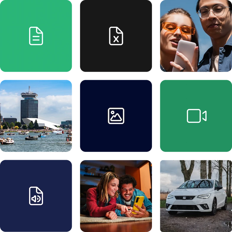 image with different file extensions