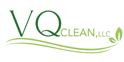 VQ Clean LLC logo with green leaf accent without slogan