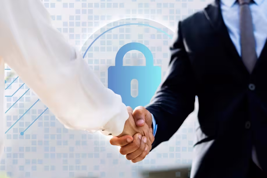 Project Assurance consultant shaking hands with client