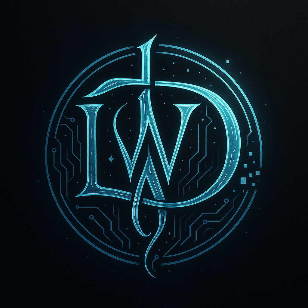 Monogramme Lone Wolf Digital symbole circuits et énergie