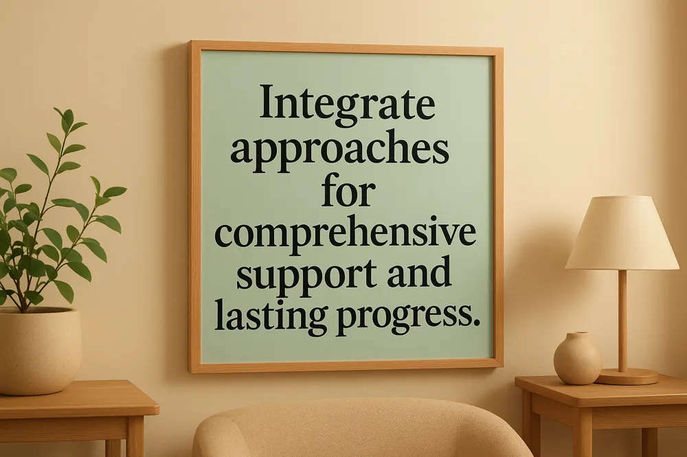 Integrate approaches for comprehensive support and lasting progress.