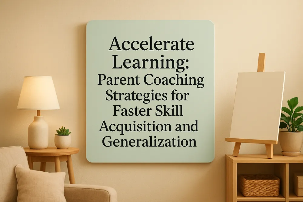 Accelerate Learning: Parent Coaching Strategies for Faster Skill Acquisition and Generalization