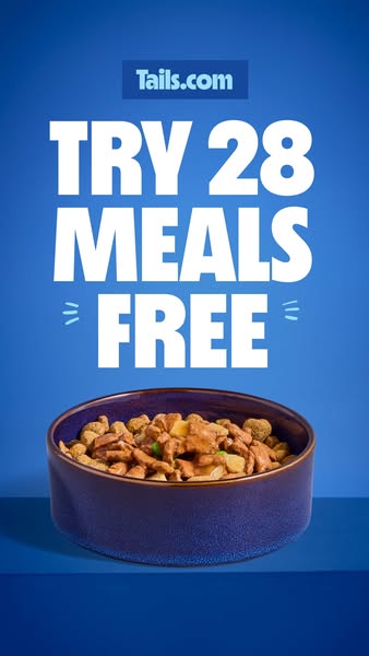 Tails.com Facebook ad example, live 30+ days
