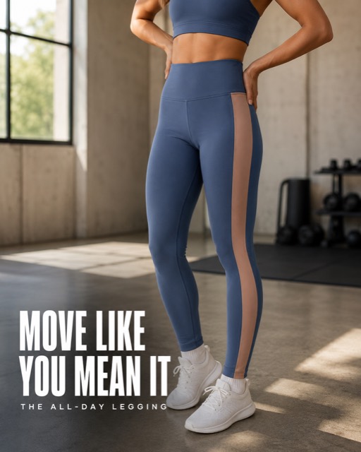 The customer's own base ad, a fictional activewear product