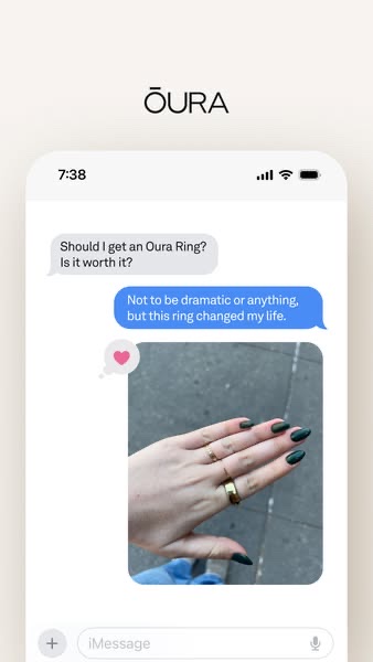 Example ad using the iMessage format